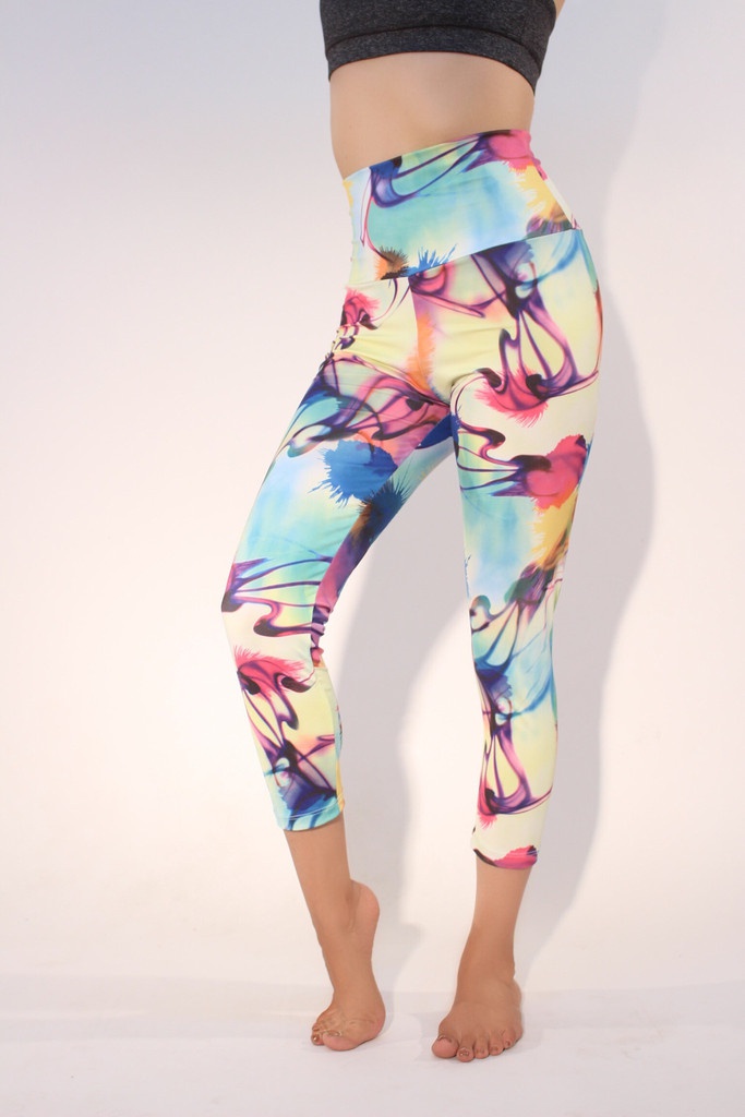 Blue Swirls Capris