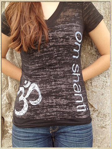 Om Shanti Burnout Tshirt